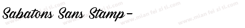 Sabatons Sans Stamp字体转换